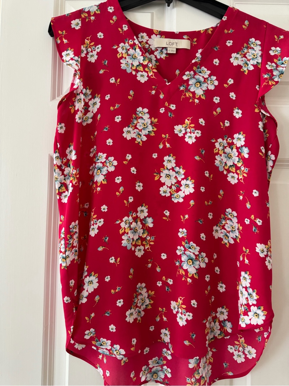 LOFT Floral V-Neck Top